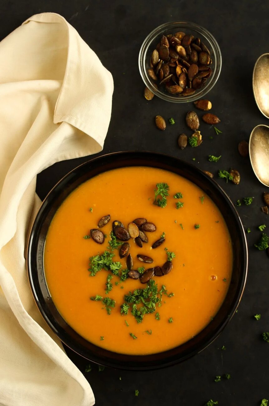 creamy hokkaido pumpkin soup