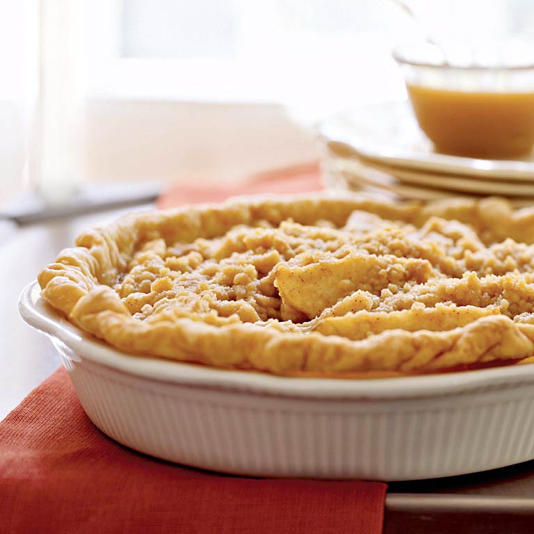 delicious apple pie with pears