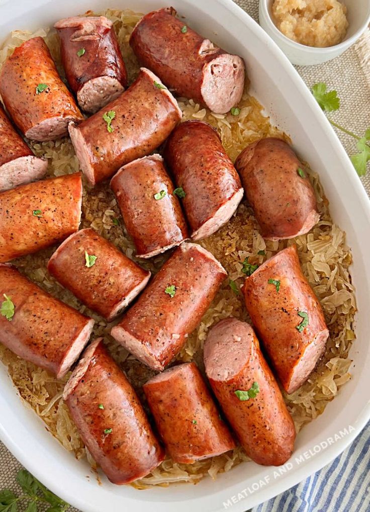 delicious stewed sauerkraut with sausage from four ingredients according to a family recipe