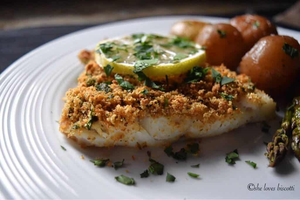 fish in seasoned breadcrumbs