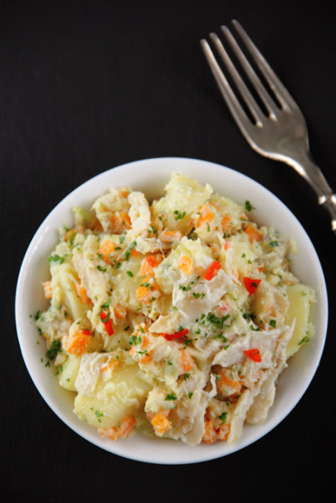 fish salad with potatoes