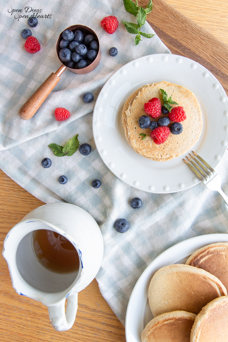 fluffy sourdough pancakes