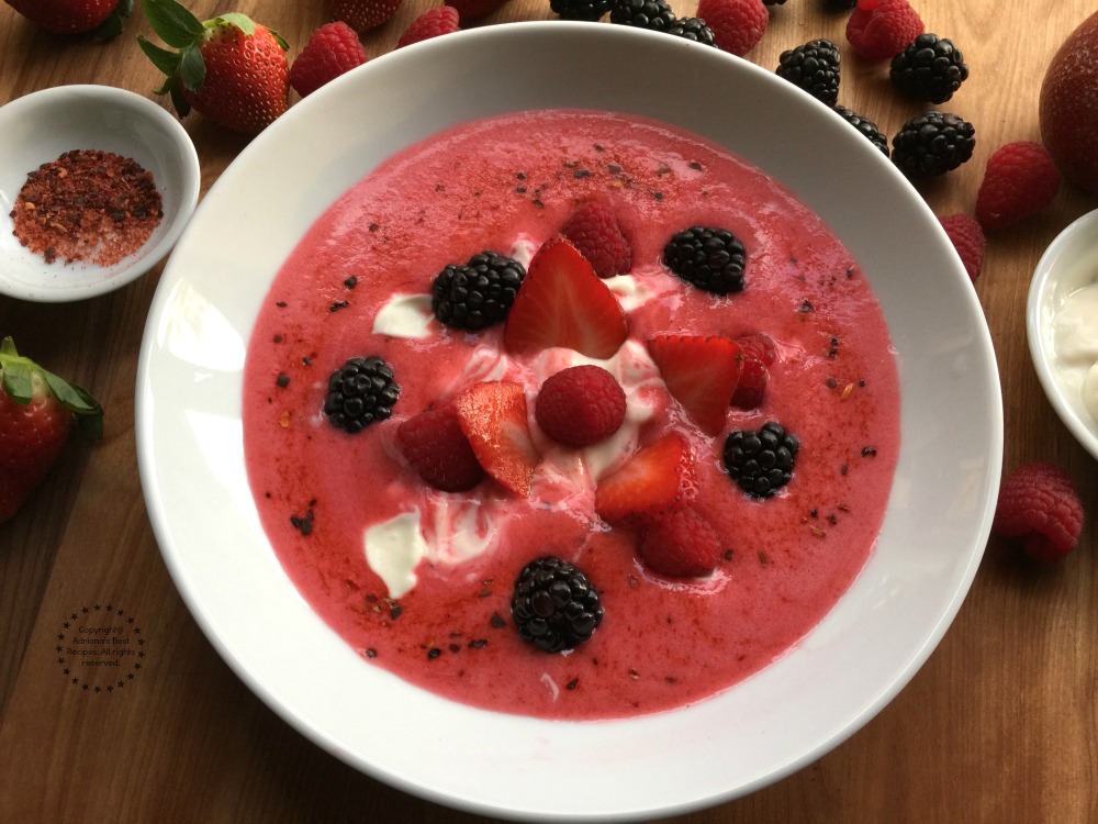 honey raspberry soup