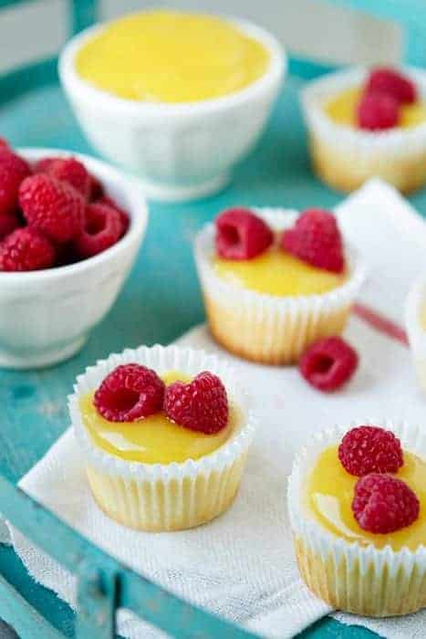 lemon mini cheesecakes