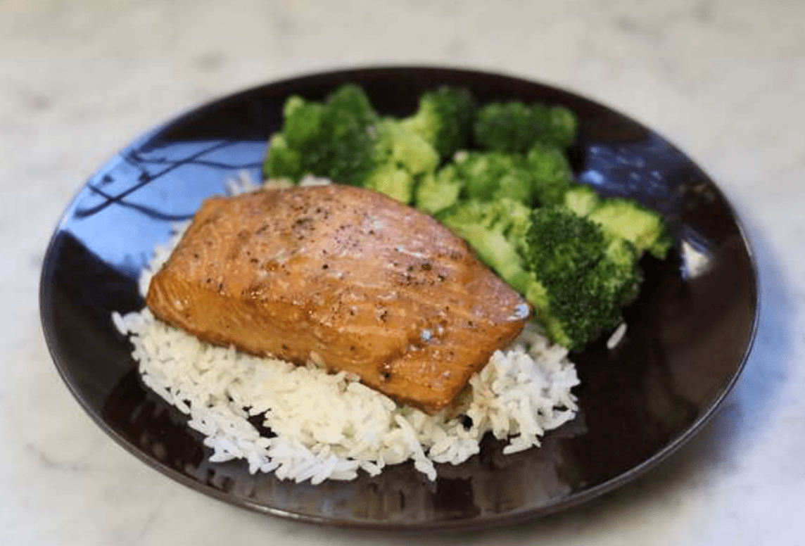 marinated salmon with vegetable recipes