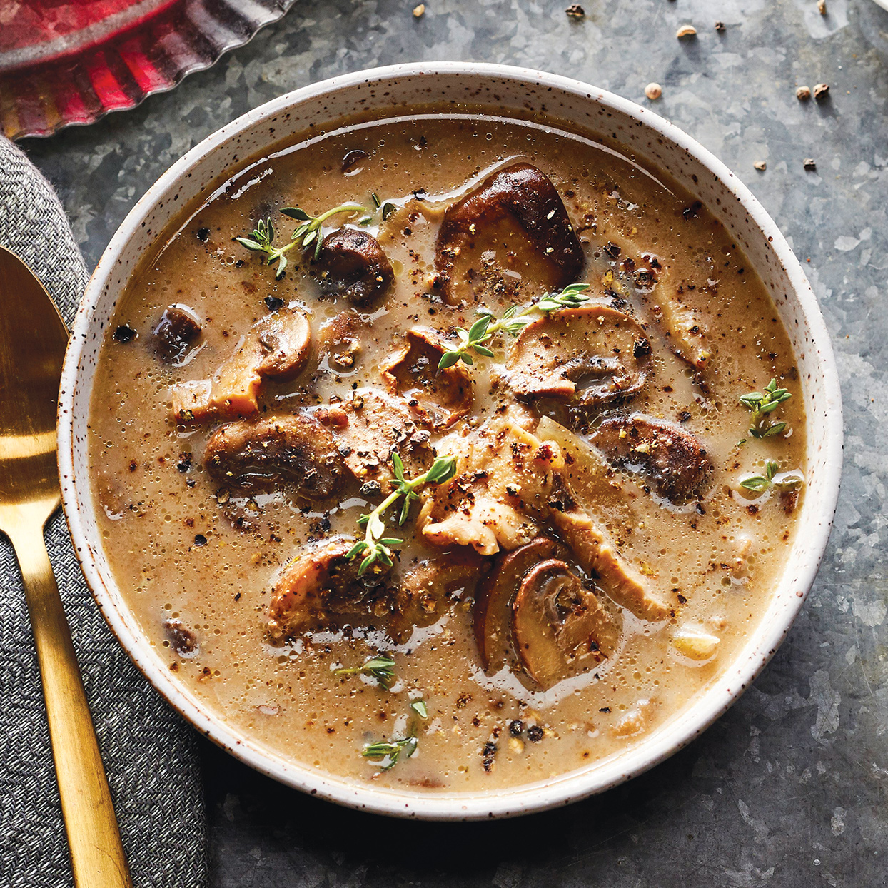 mushroom soup from dried mushrooms and cream