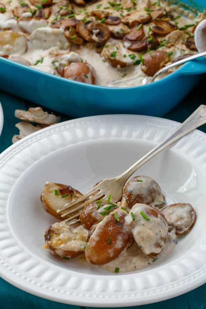 mushroom soup with potatoes