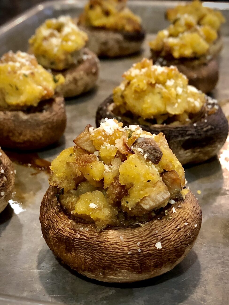 mushrooms stuffed with horseradish stuffing