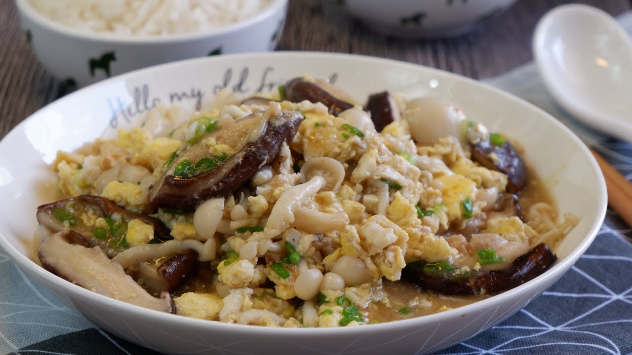 mushrooms with eggs