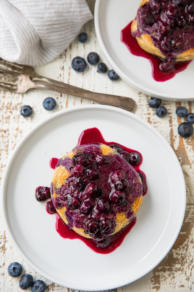 pancakes with cranberry jam and pineapple