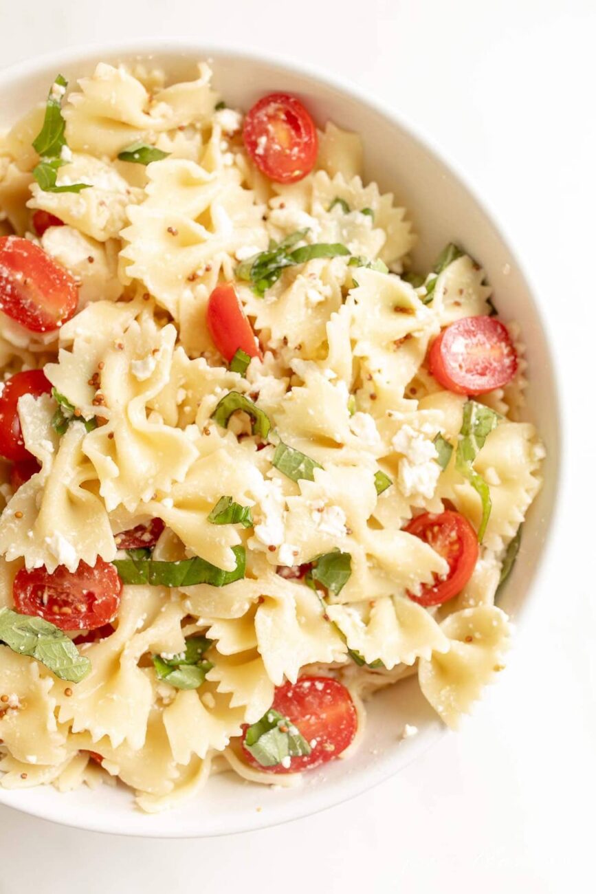 pasta salad with vegetable recipes and mozzarella