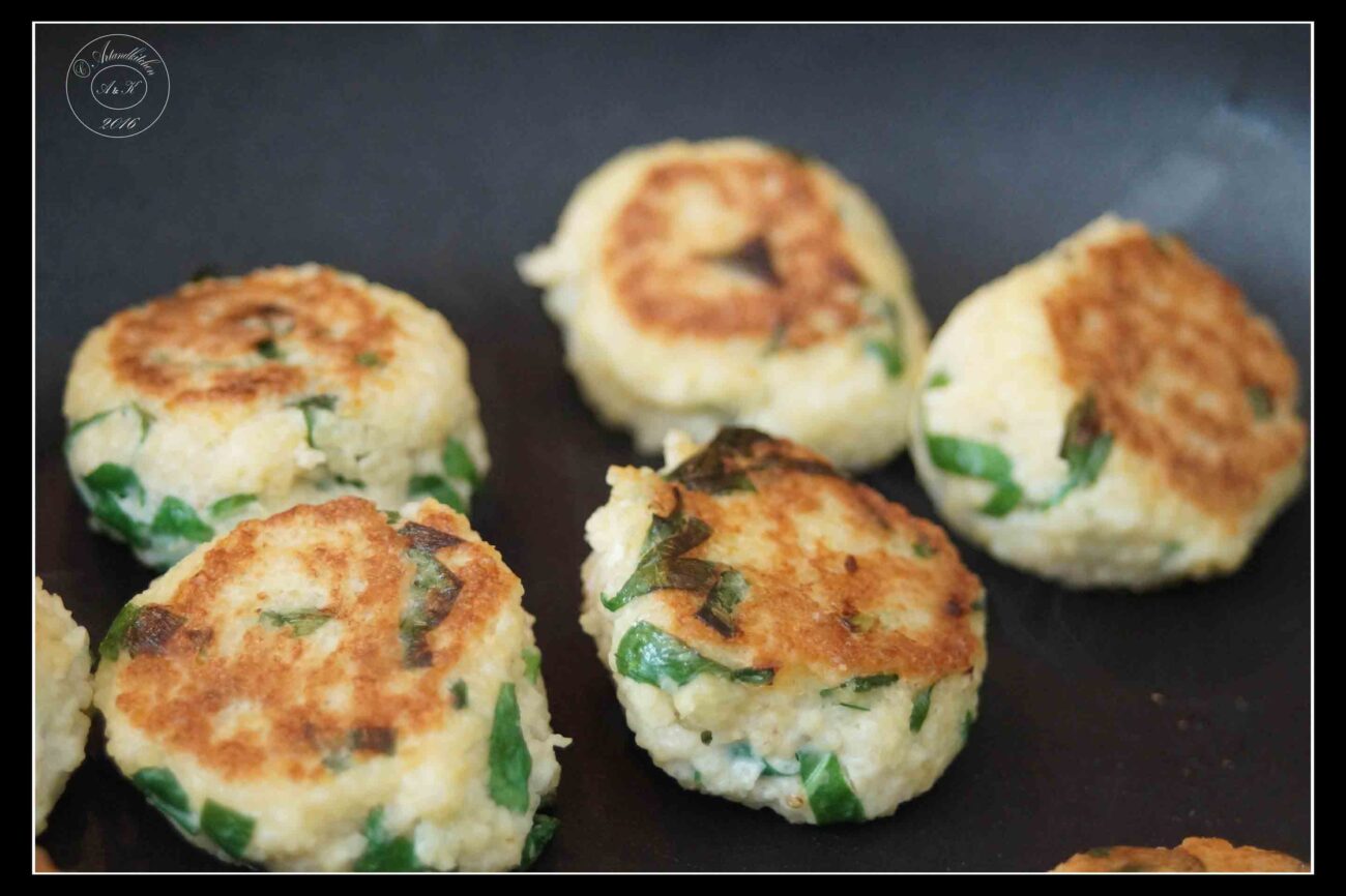 potato fritters with bear garlic