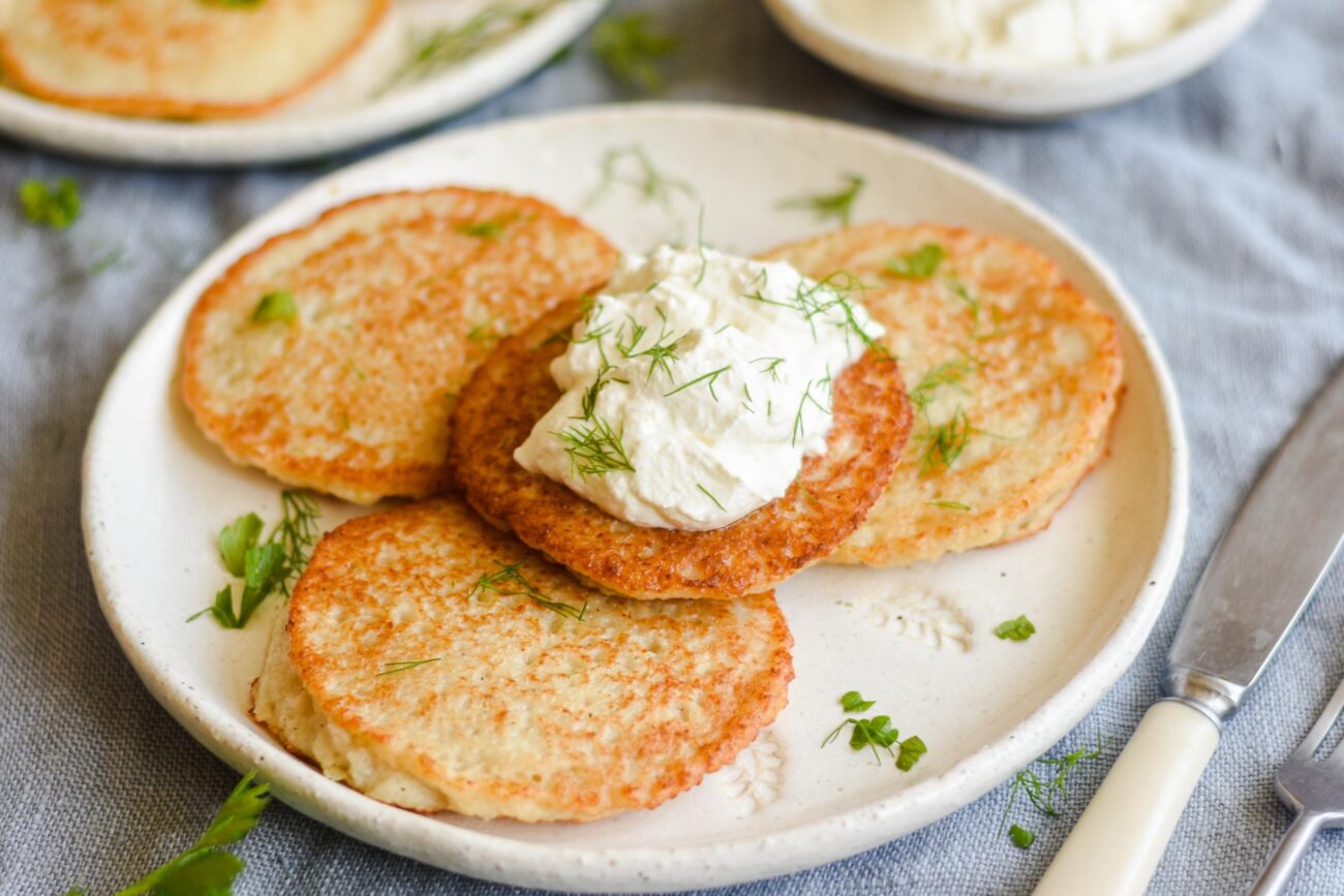 potato pancakes with nettles