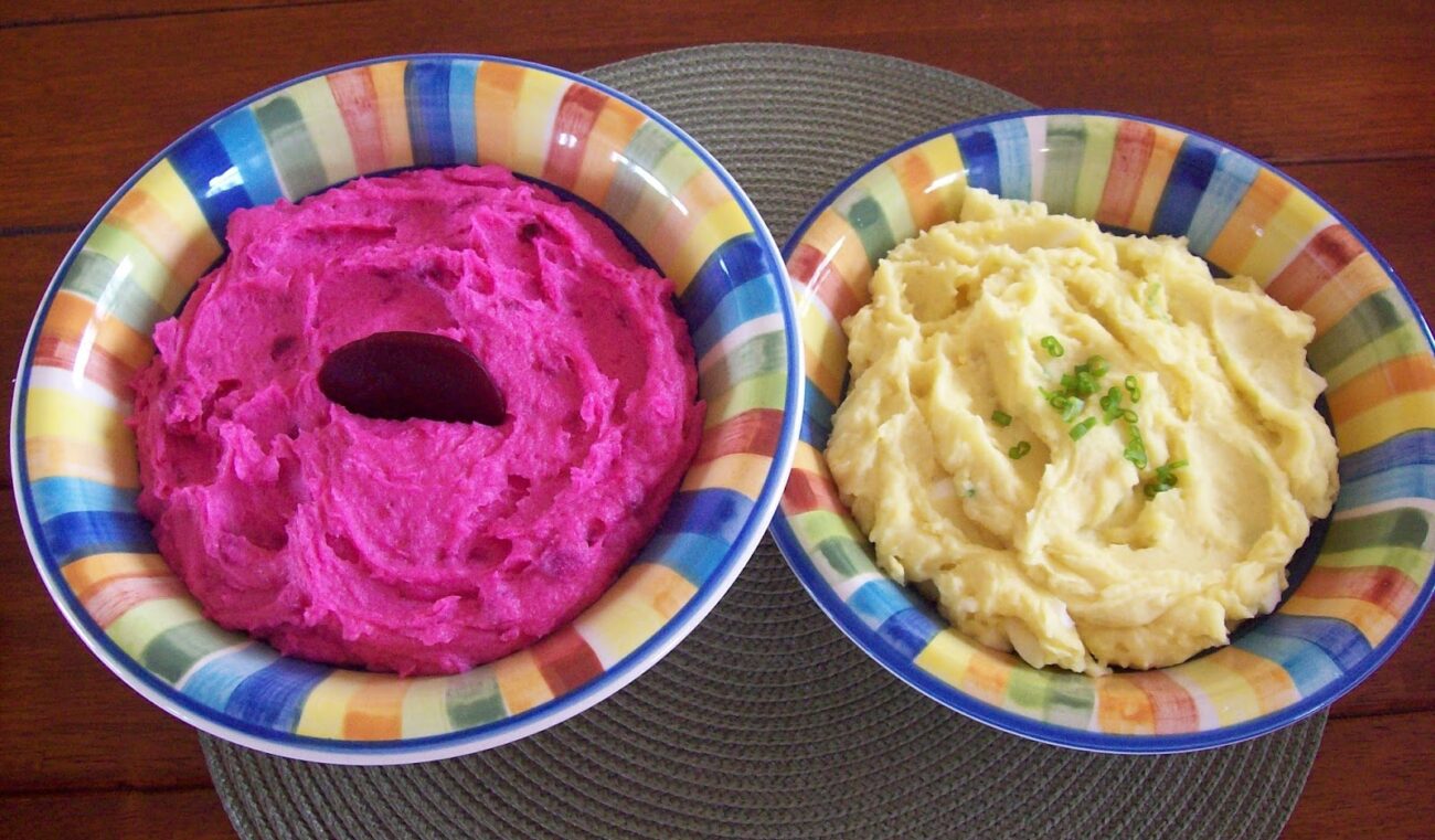 potato salad with beetroot