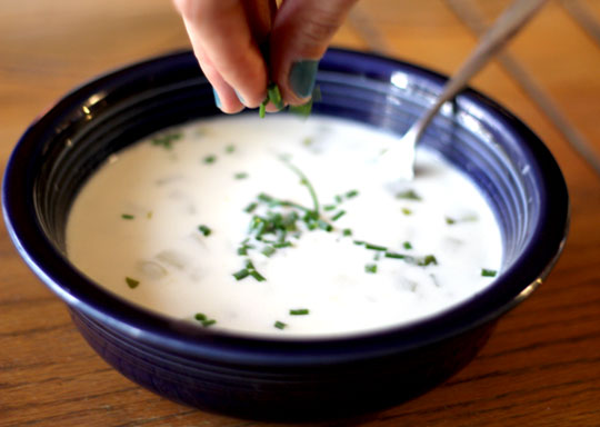 potato soup with milk and egg yolk 1