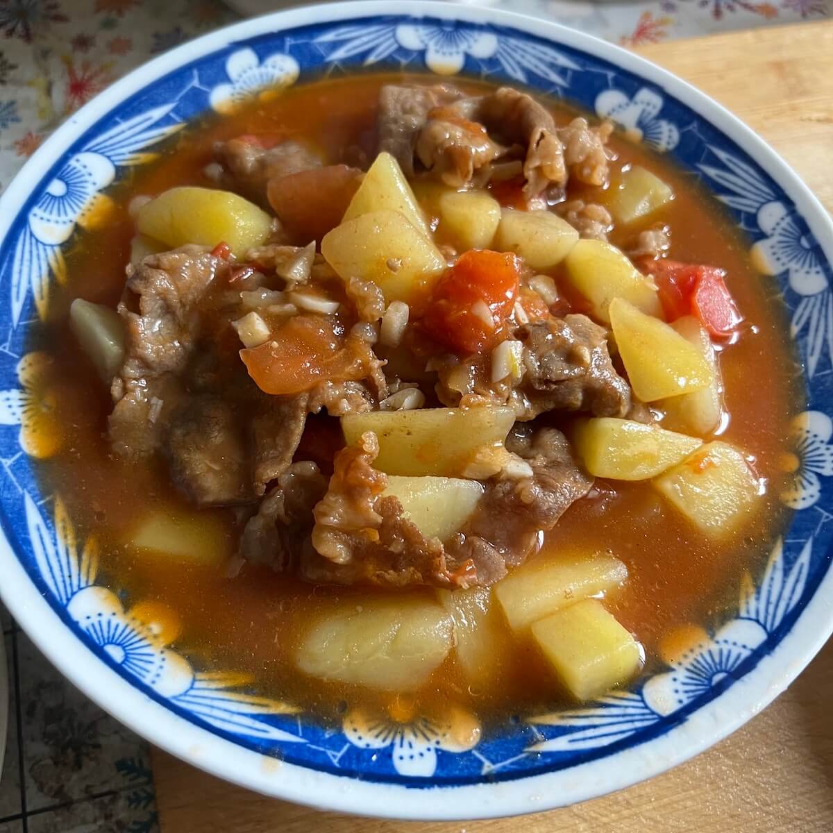 potato soup with tomatoes