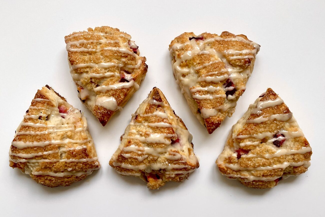 puff pastry scones with plum jam