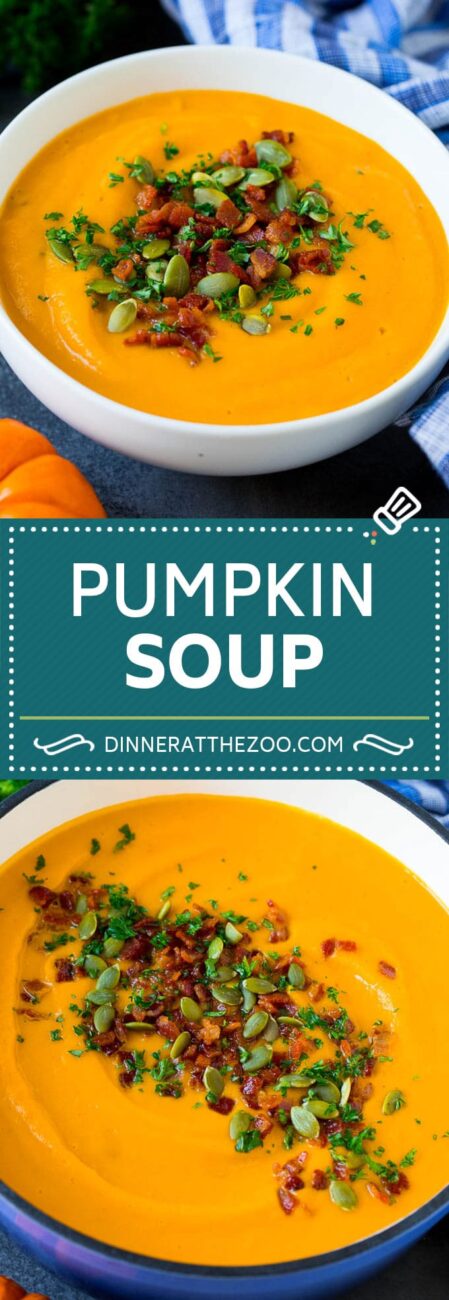 pumpkin soup with parmesan and bacon