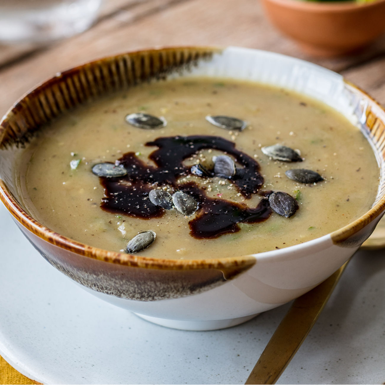 pumpkin soup with seeds