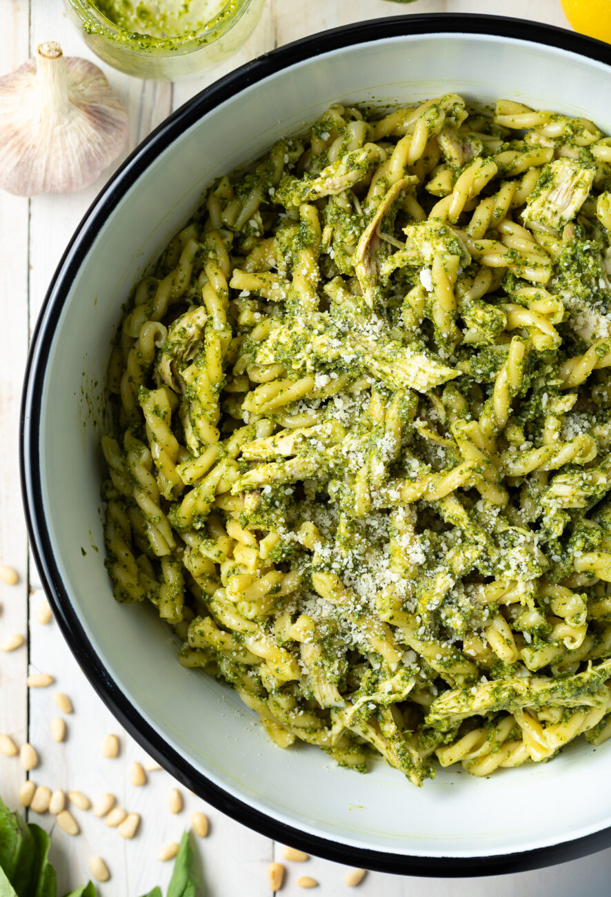 quick lunch simple pasta with delicious pesto