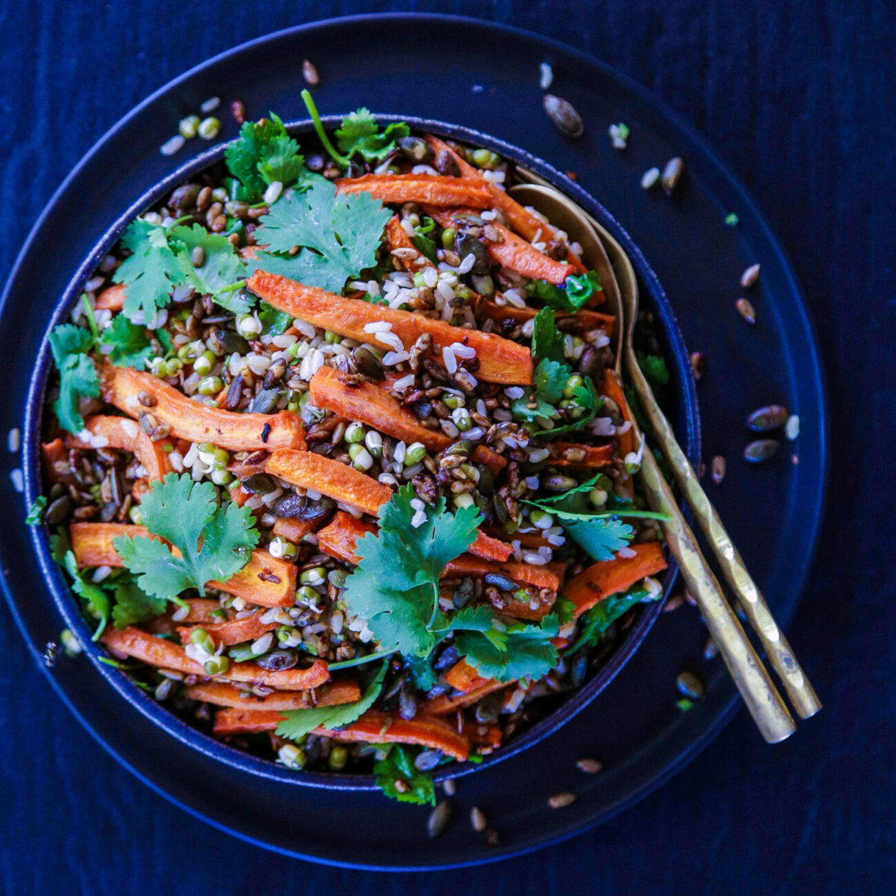 rice salad with mung beans