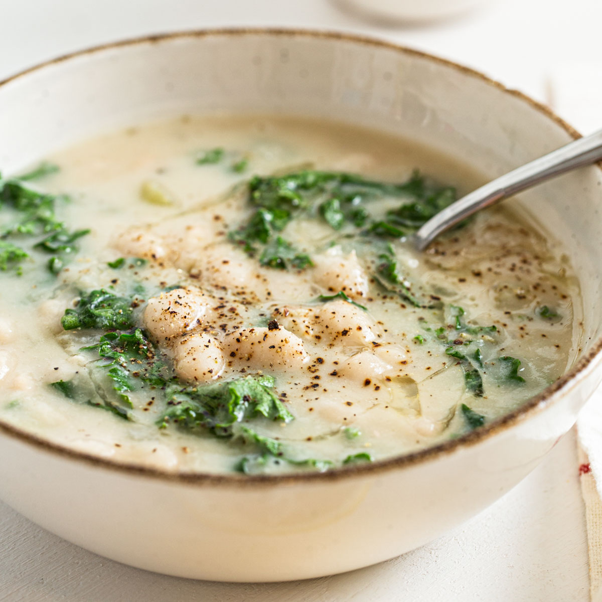 rich bean soup with dill