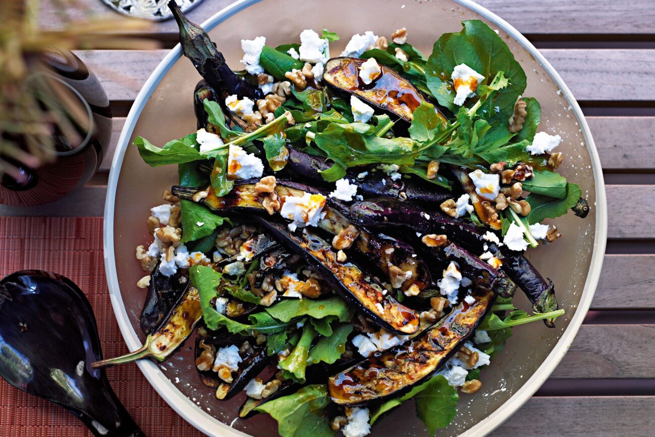 roasted aubergine salad