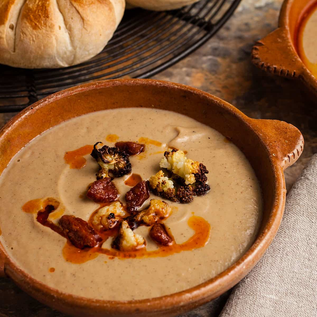 roasted cauliflower soup 1