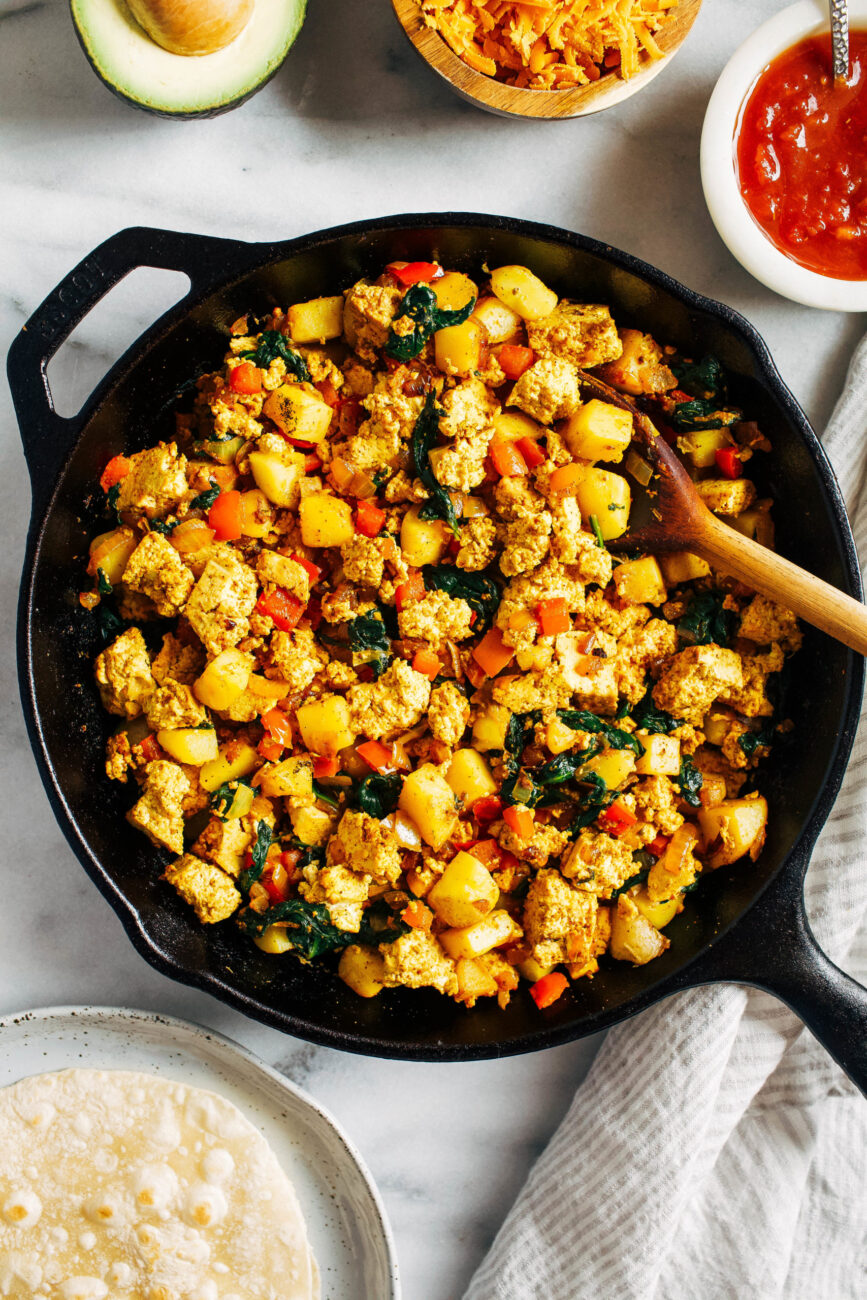 roasted potatoes with tofu