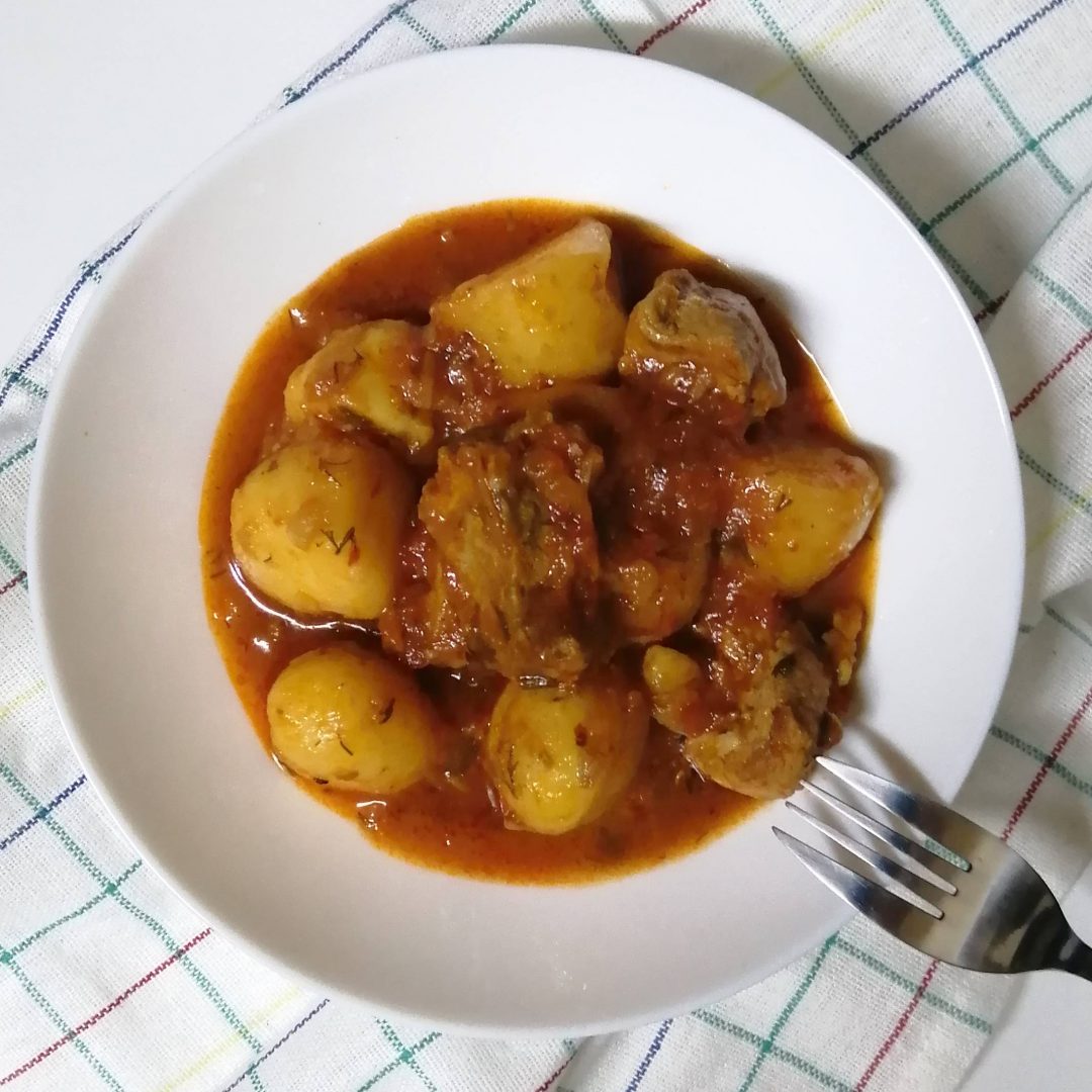 romanian style potato chulama