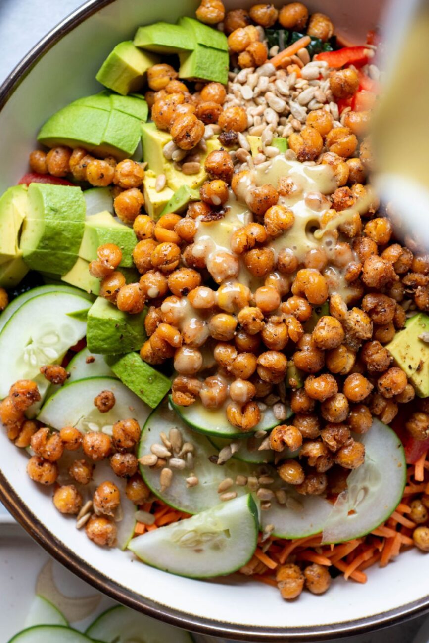 salad with honey mustard dressing