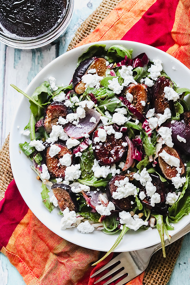 salad with roasted figs