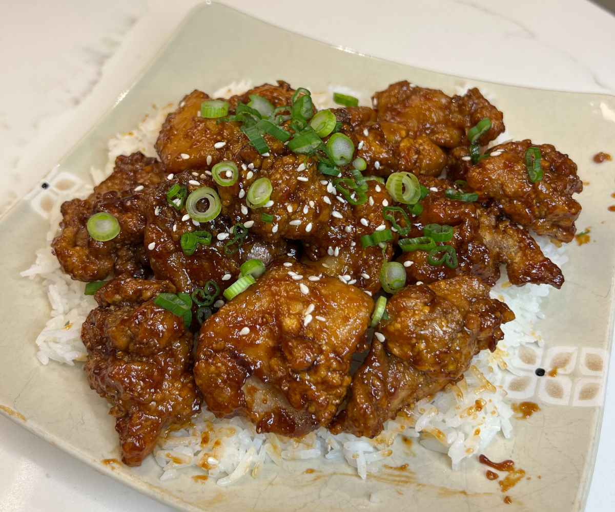 sesame cubes with chocolate sesame glaze