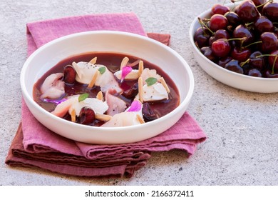 soup of fresh cherries