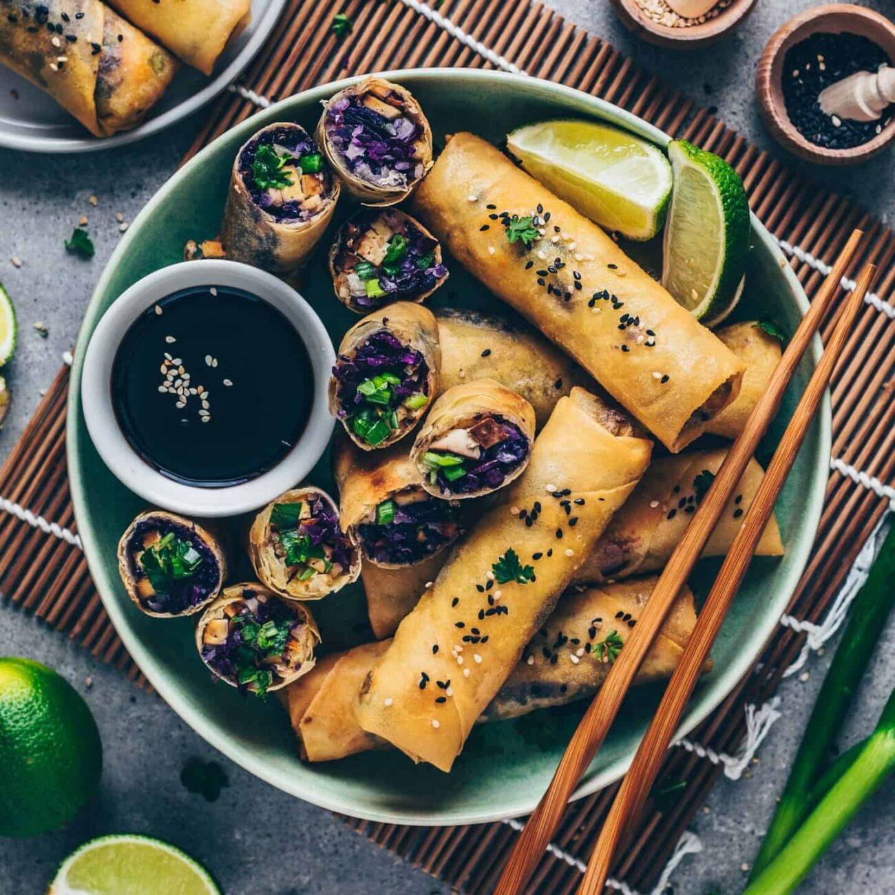 spring rolls stuffed with mushrooms 1