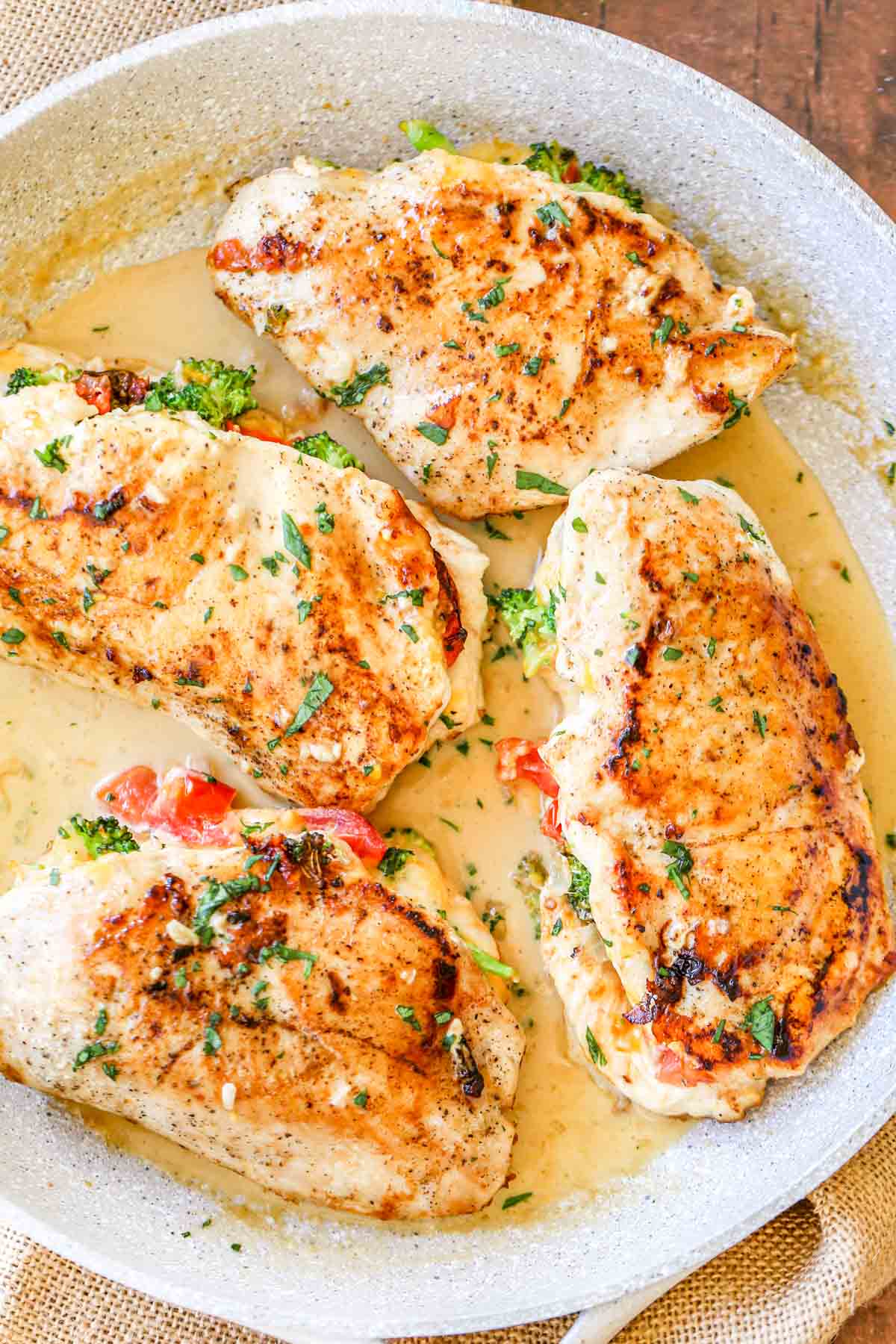 stuffed chicken breast with orange sauce