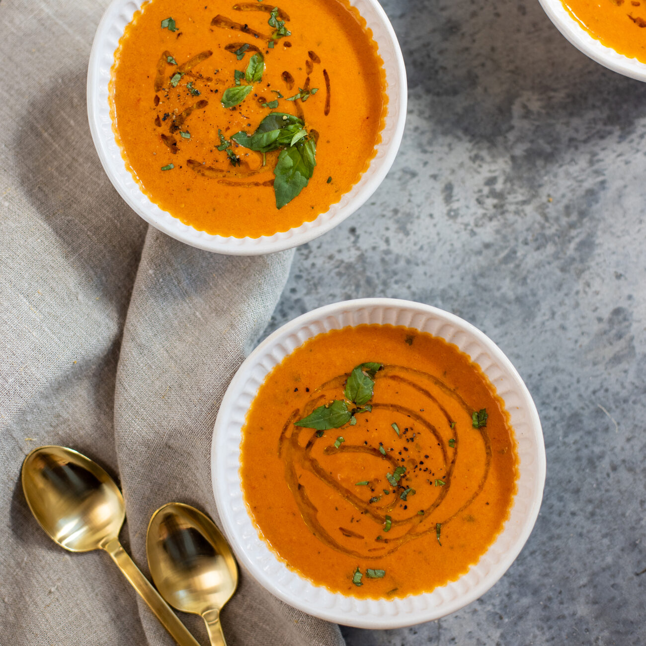 tomato soup with basil