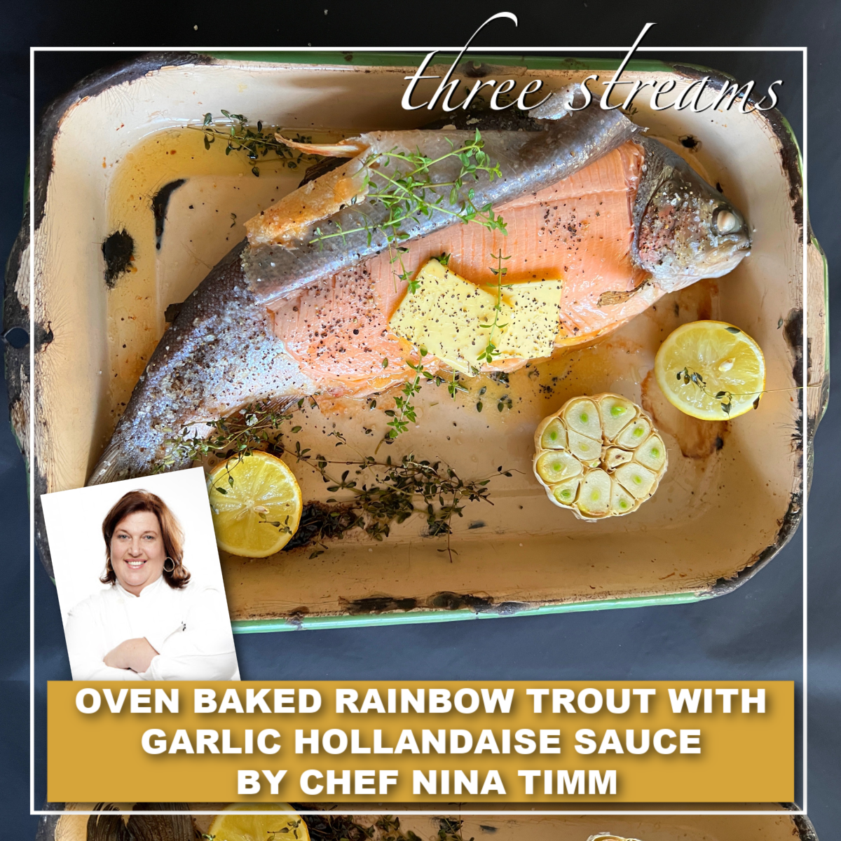 trout with onion and garlic