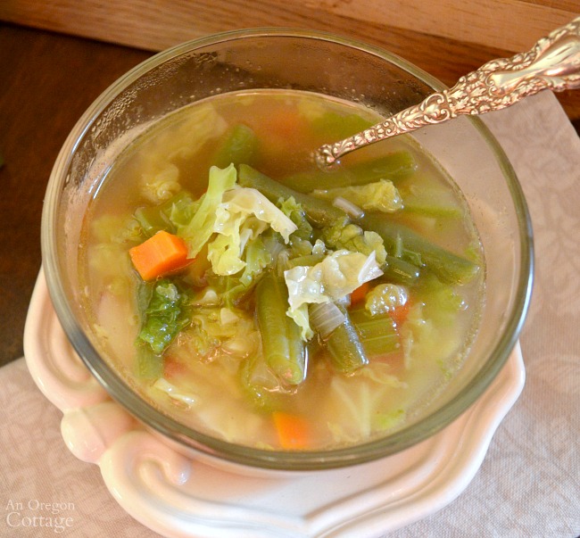 vegetable soup from bones