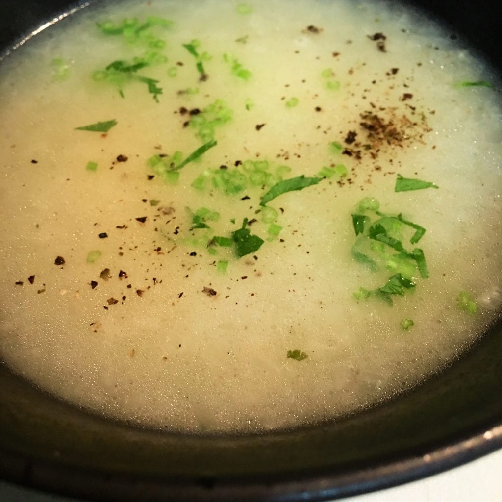 whey soup with funnel cake