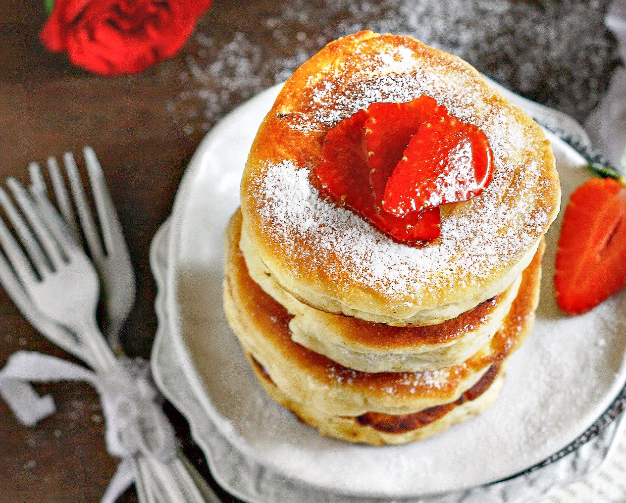 whole wheat pancakes with cottage cheese