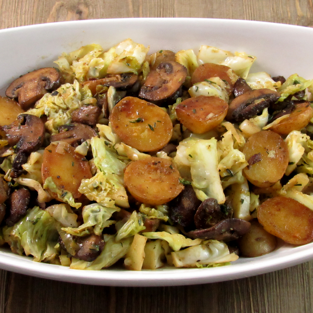 winter mushroom with cabbage