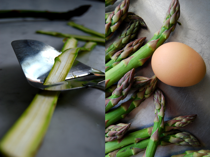 asparagus with yoghurt and egg