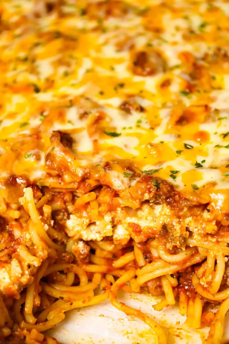 baked noodles with cottage cheese