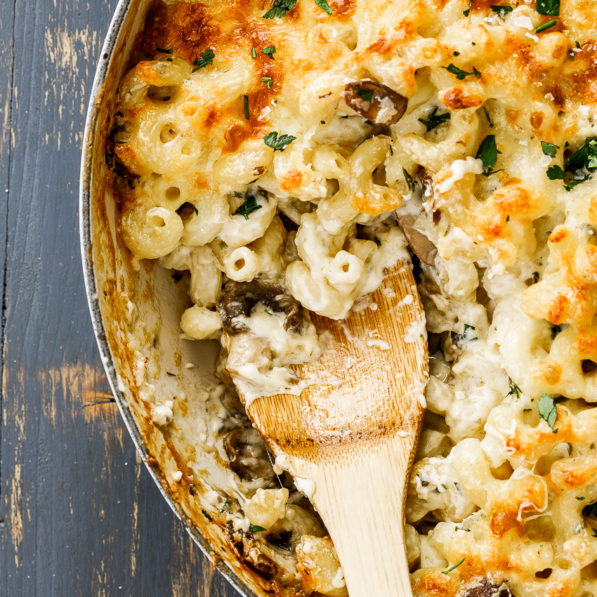 baked pasta with mushrooms