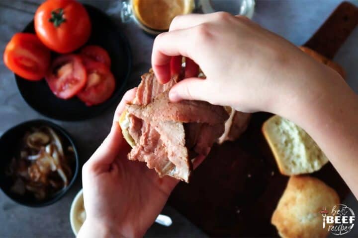 baked roast beef with cottage cheese remoulade