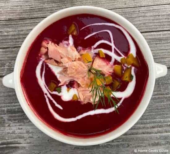 beetroot soup with cream