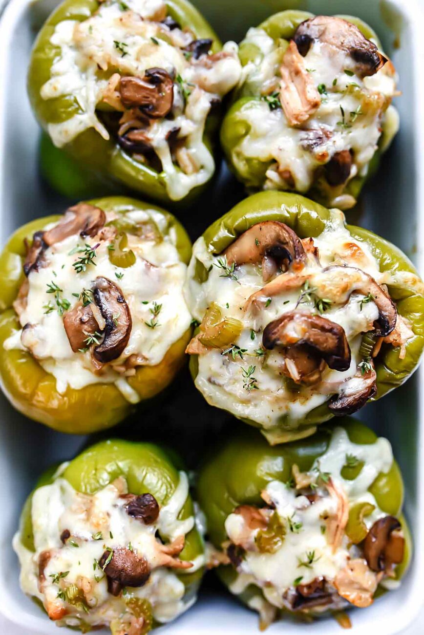 bread rolls stuffed with mushrooms