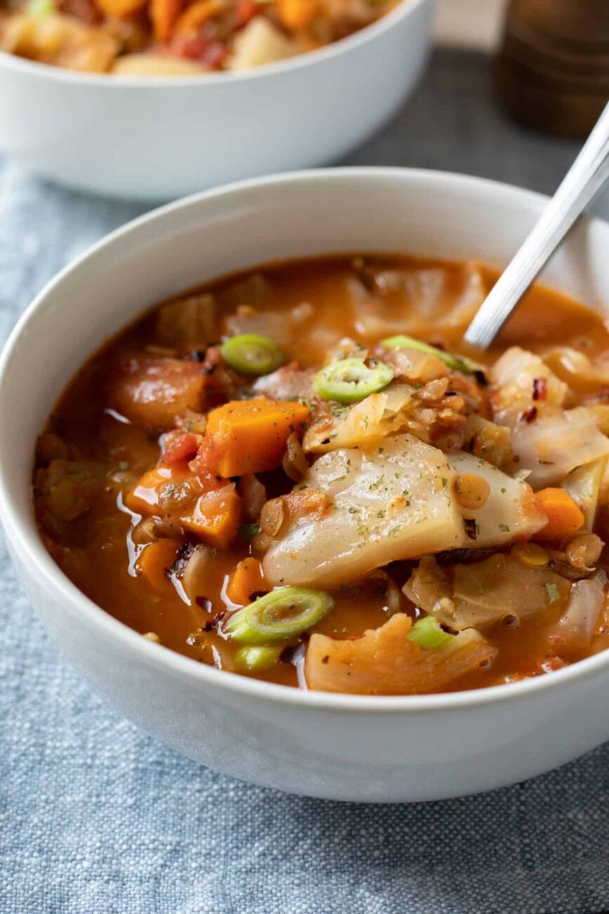 cabbage soup with smoked meat