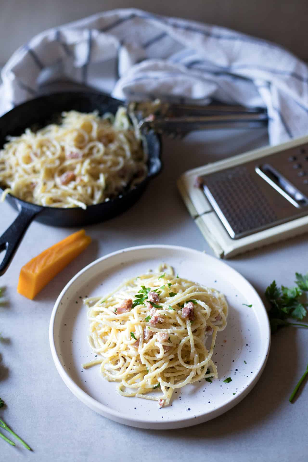 carbonara pasta recipe without eggs